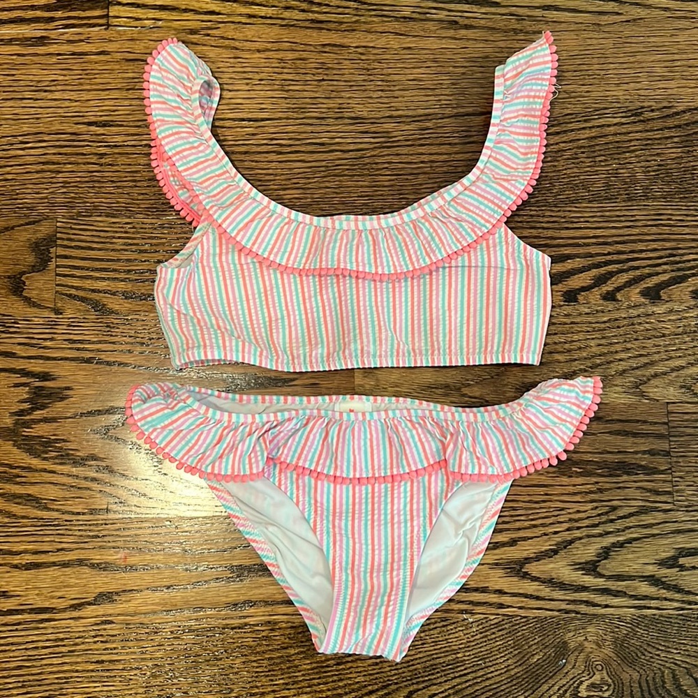Crewcuts girls bikini, gingham stripe